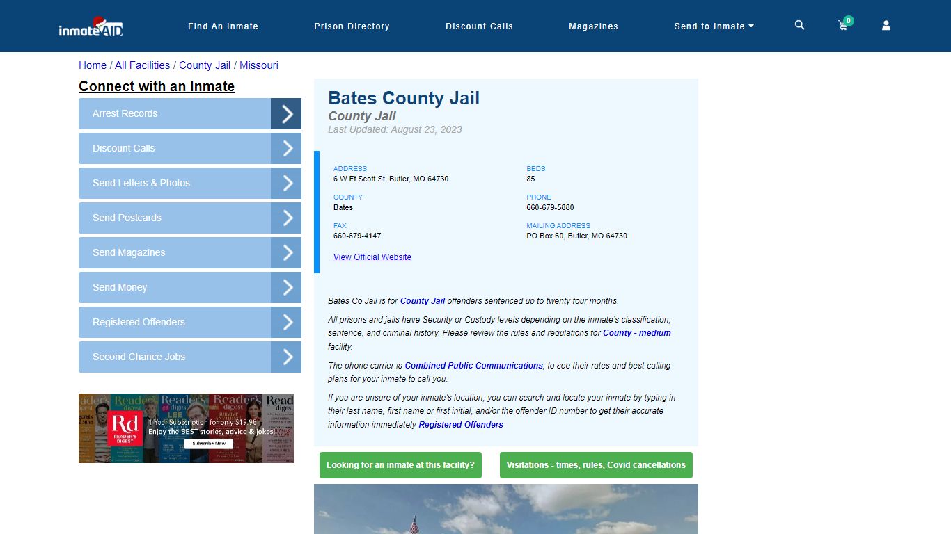 Bates County Jail - Inmate Locator - Butler, MO